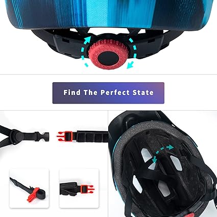 Kids Bike Helmet Boys and Girls Bike Helmet with Cool Visor Helmet for Kids 5-14, Kids Bike Helmets Youth Bike Helmet Adjustable & Lightweight 50-57cm