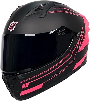 Obsidian Pro Full Face Dual Visor Adult Motorcycle Helmet for Motorbike Street Bike with Pinlock Ready DOT Approved Matte Pink M